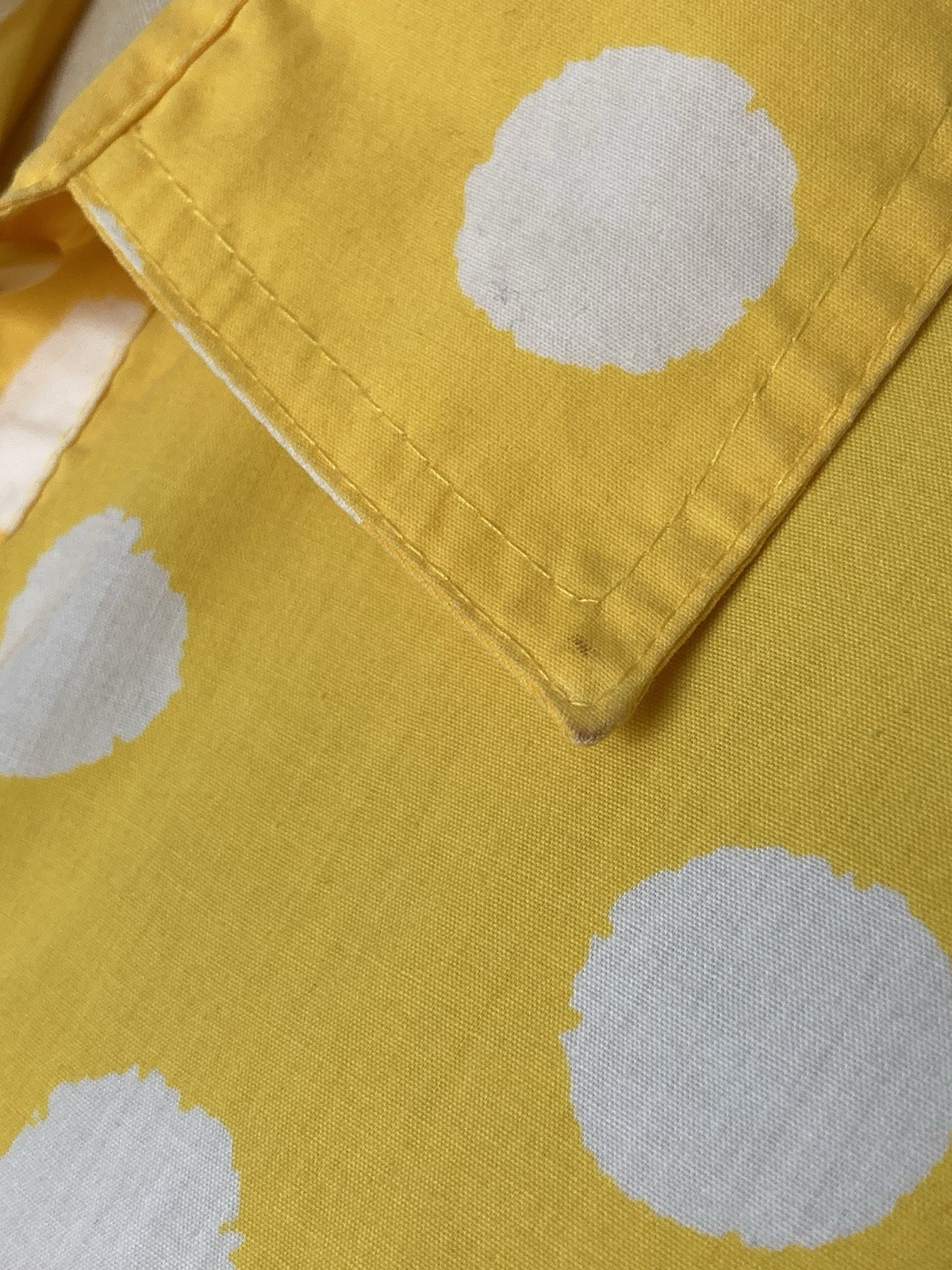 Darian VTG Yellow Polka Dot Shirt Dress Rockabilly Size M – Damaged For Costume