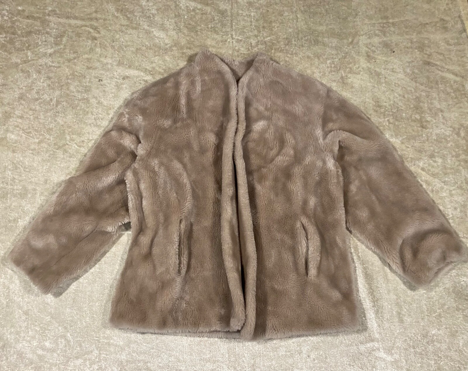 Vintage Borgana Coat Beige Faux Fur Borg 50s 60s Old Hollywood Teddy Jacket
