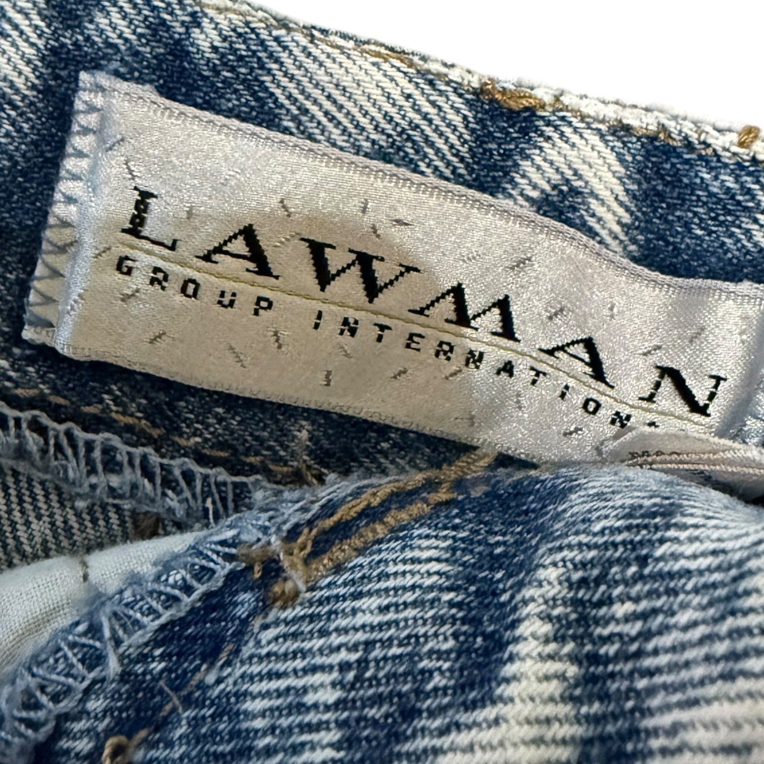 Vintage 80s 90s Lawman Acid Wash Pleated High Rise Mom Jeans Tapered Leg Sz 7
