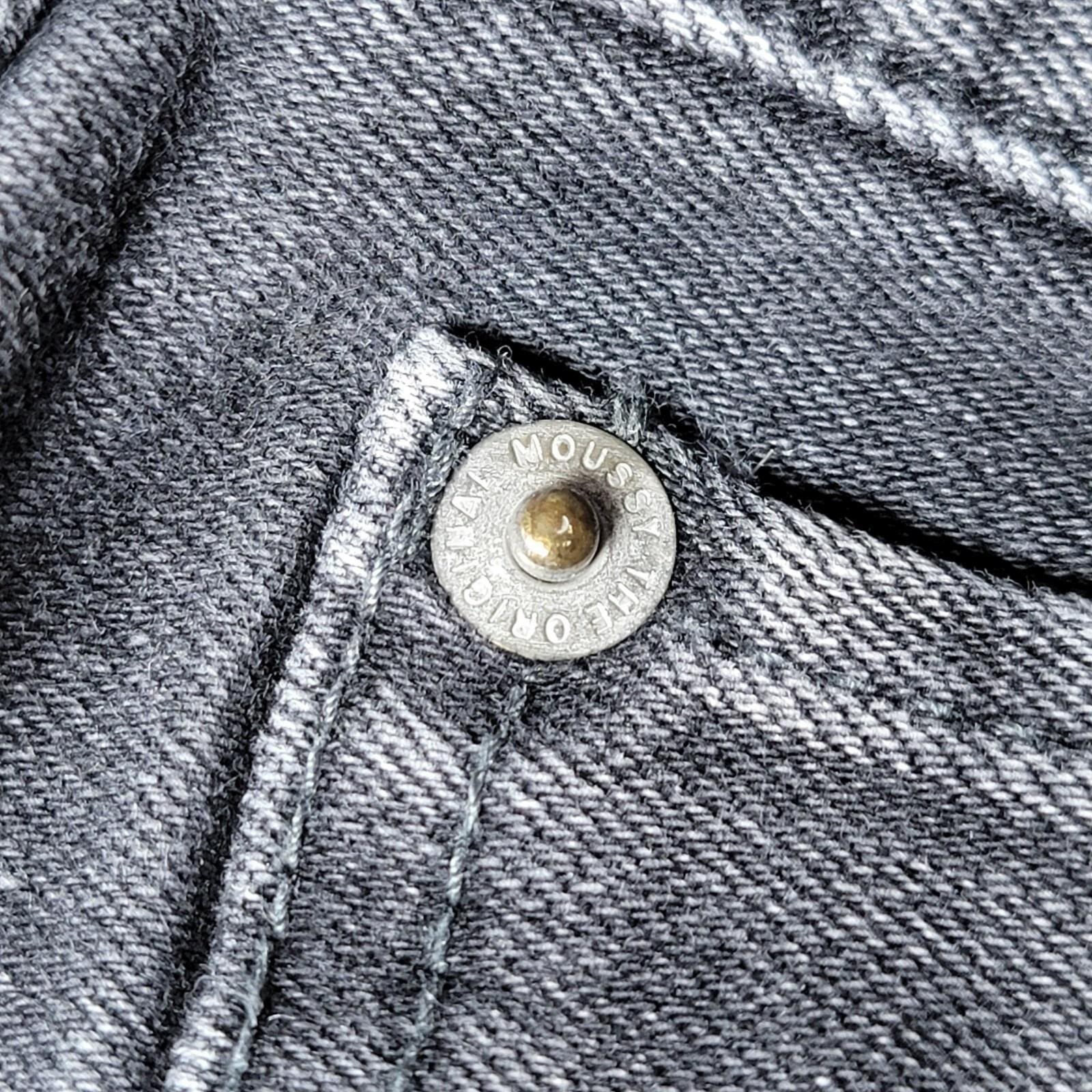Moussy Vintage Jeans Womens 30×27 Gray Skinny Denim Distressed Whiskering Japan