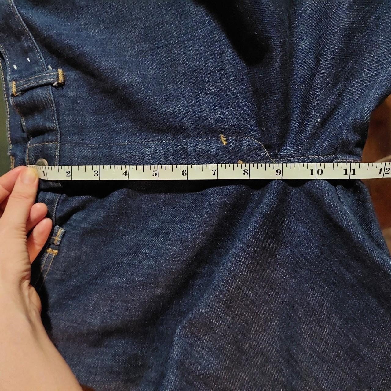 Vintage medium wash Zena denim jeans.