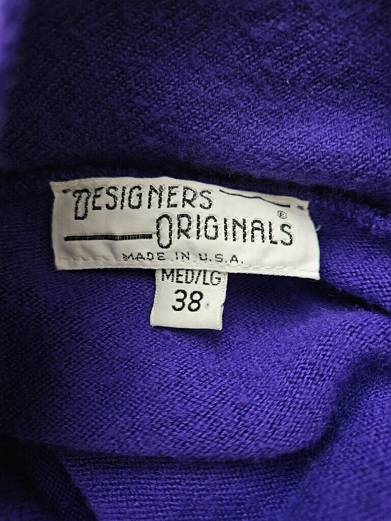Women’s Vtg Designers Originals Acrylic Purple Pullover Sweater Size Med/Lrg 38