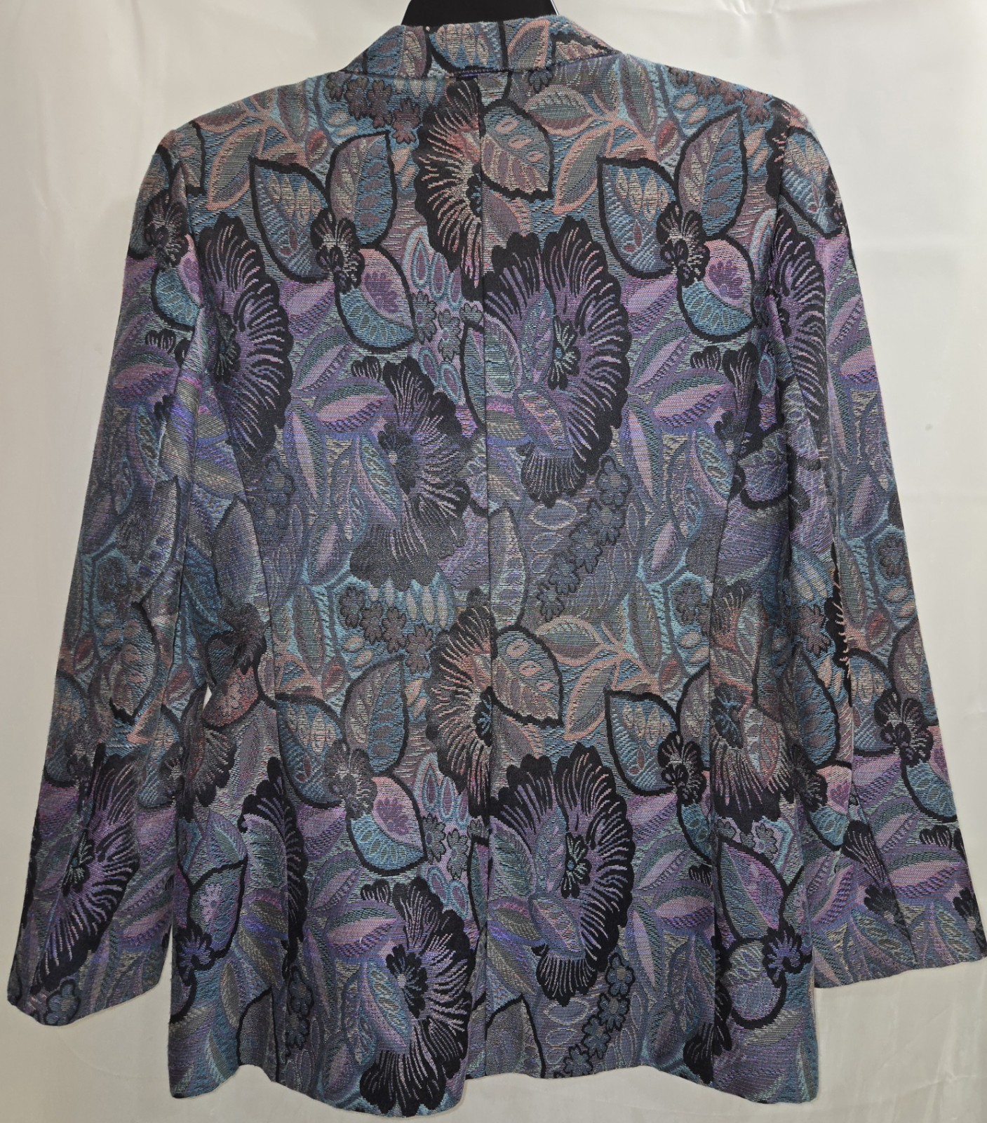 Vintage Womens Floral Tapestry Blazer By Sung Sport Alfred Sung Lined Size 6