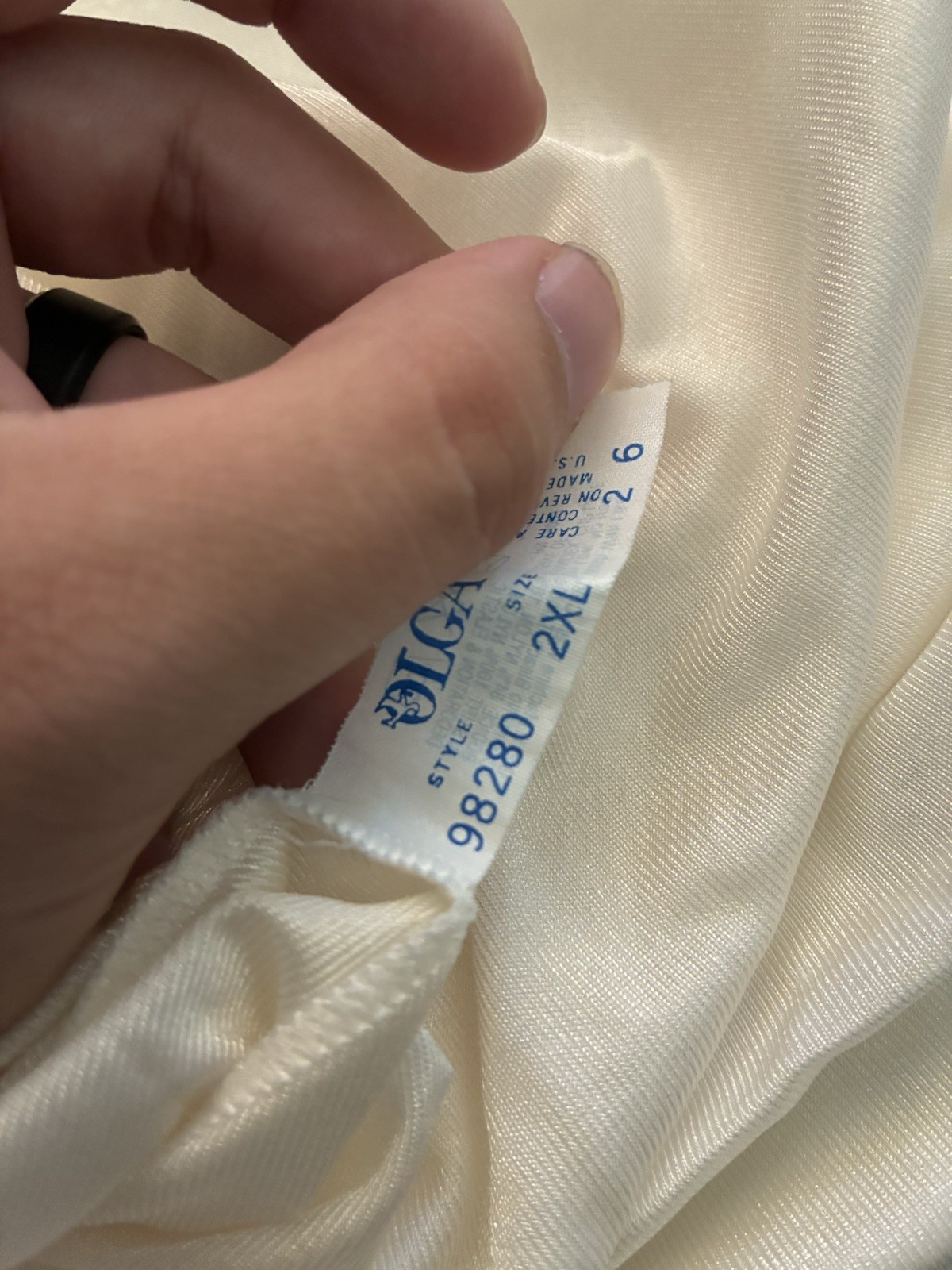 2XL OLGA NIGHTGOWN 98280 WHITE