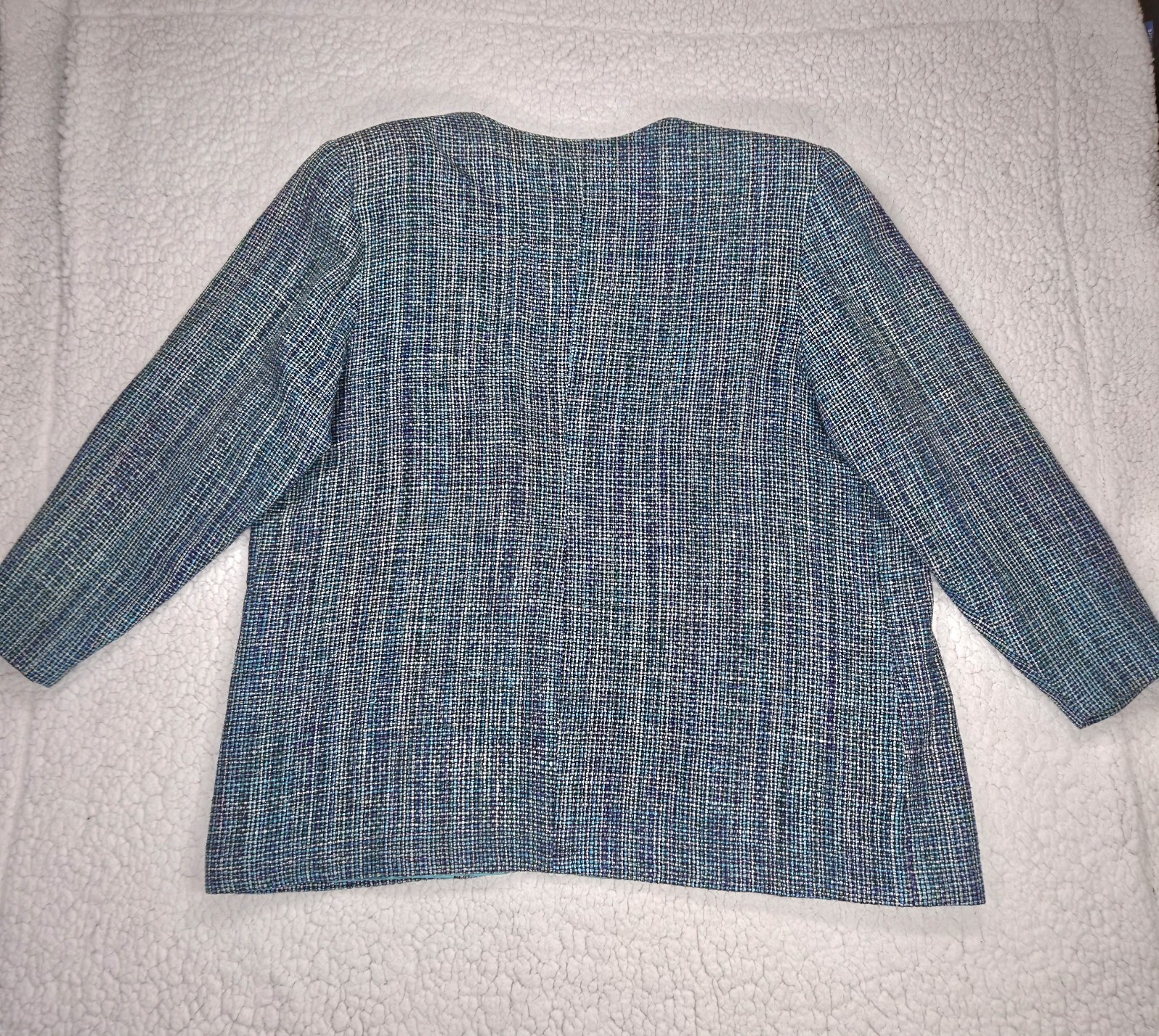 Westbrook Classics Atlanta Womens XL 100% Silk Multicolor Tweed Blazer Jacket