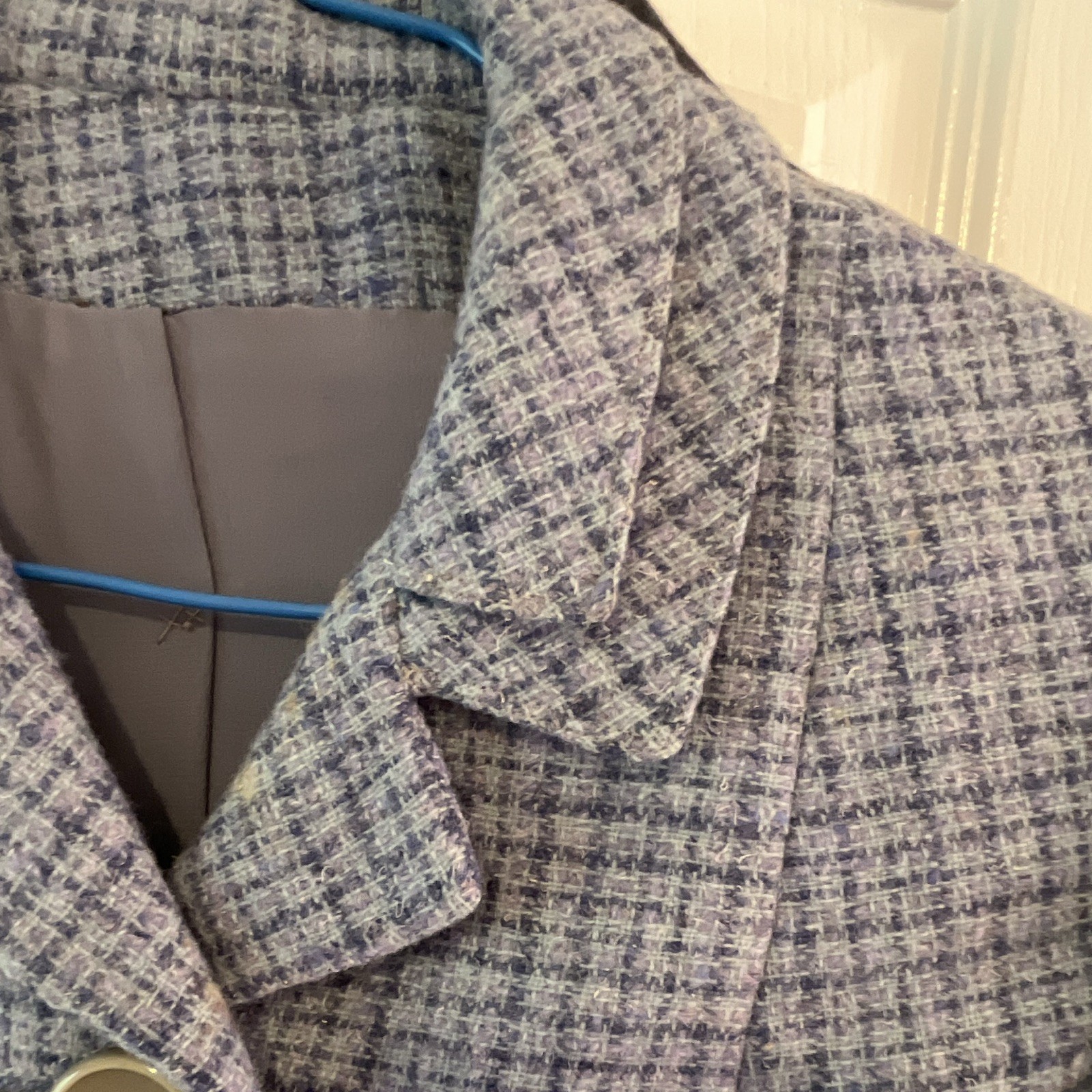 Vintage Women 1960s Hymson BUNDLE of 2 Wool Tweed Plaid Lined jackets size M
