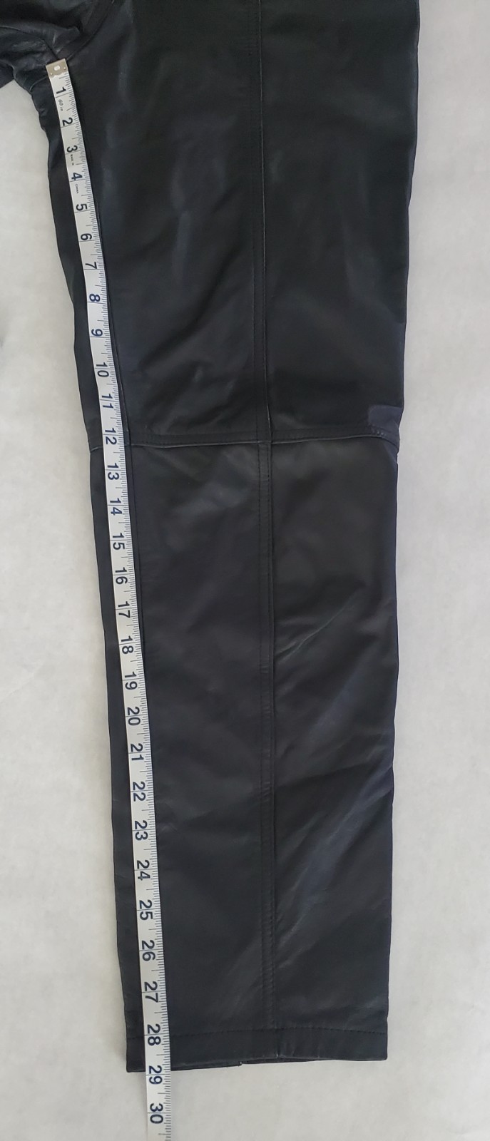 VTG 90’s TOGETHER Black Leather High Rise Straight Leg Lined Moto Pants Size 8