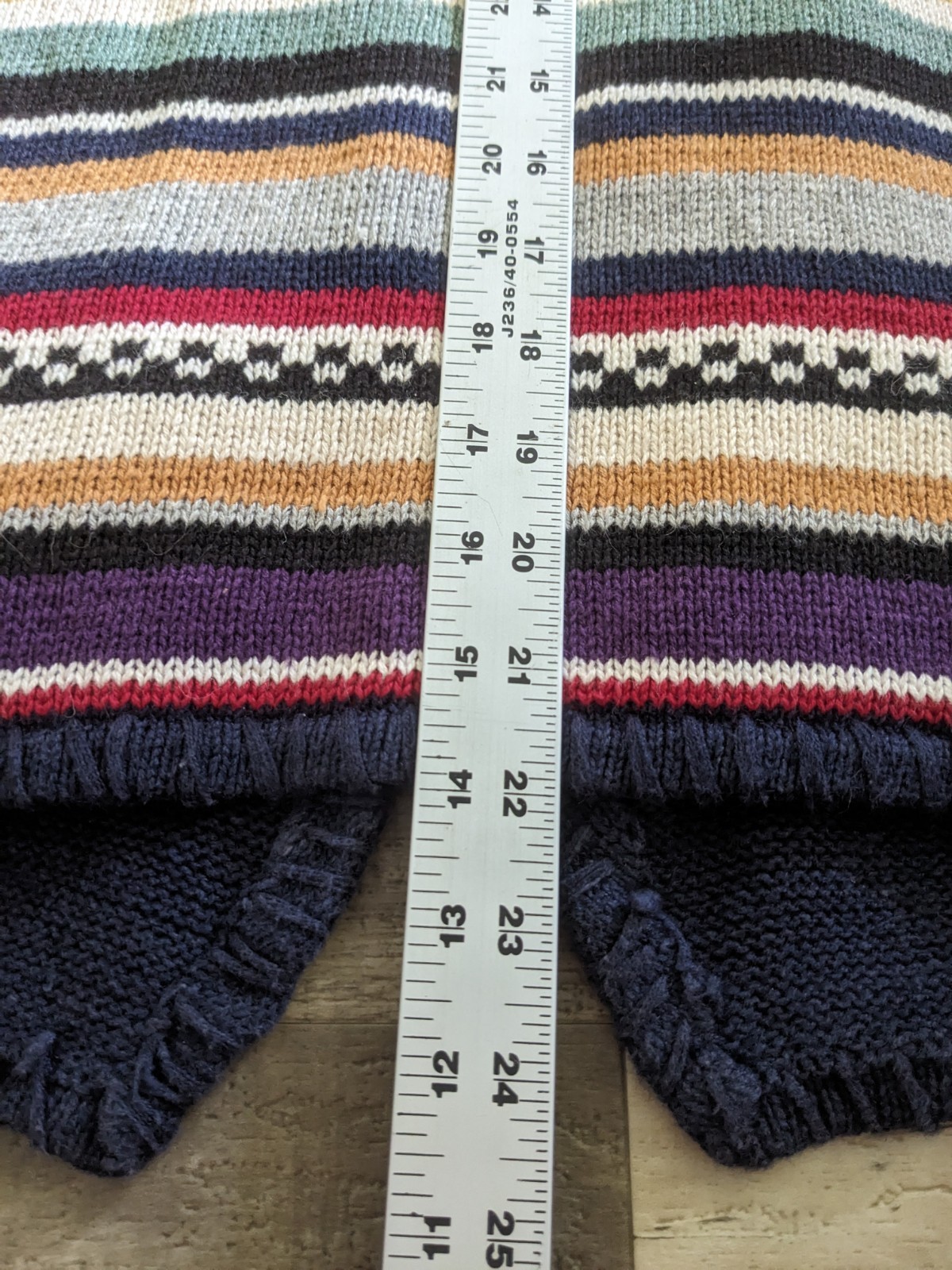 Southwestern Boho 90s Cotton & Ramie Multicolor Knit Native American L Vest