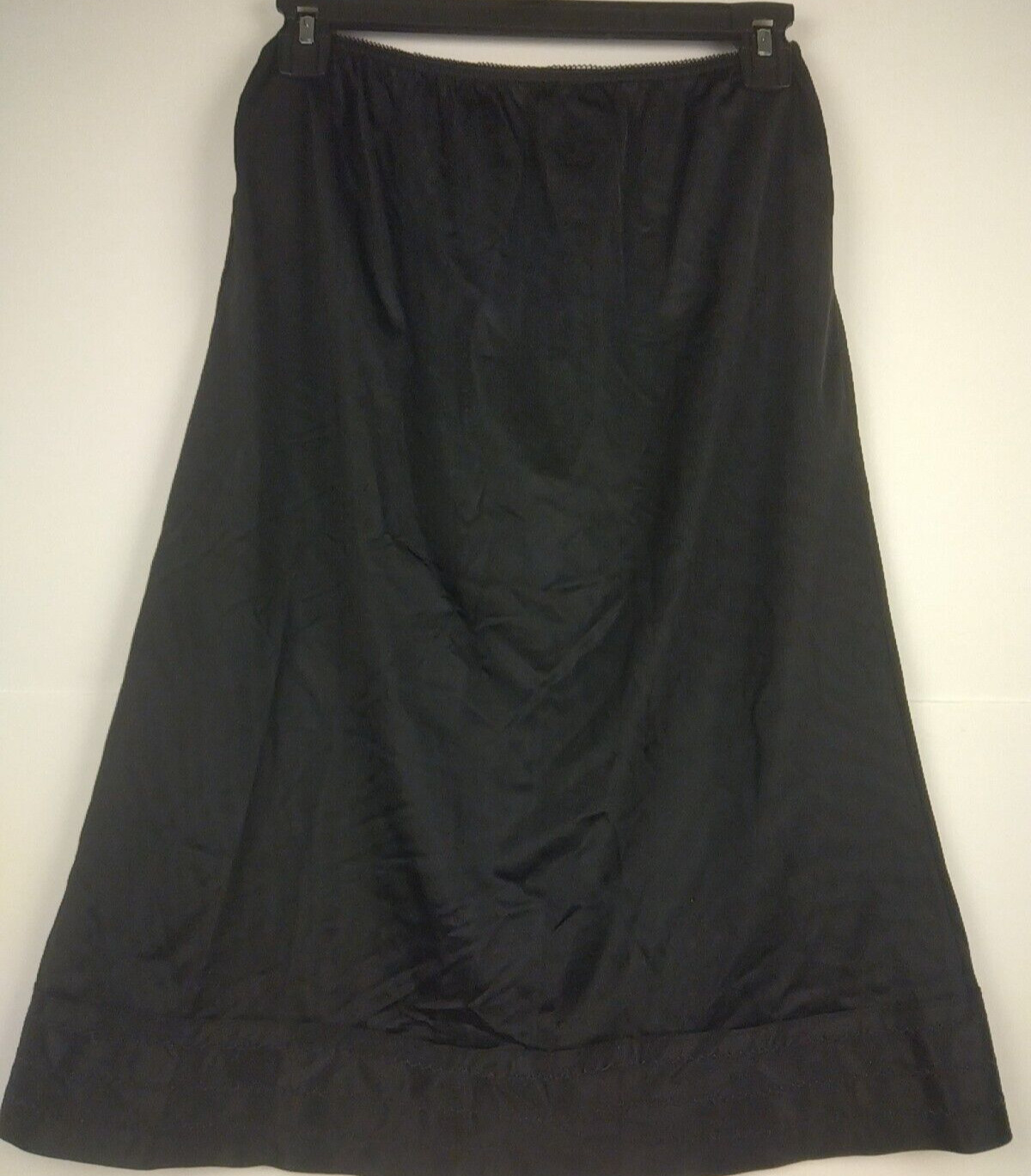 Mel-Lin Ladies 25″ Long 100% Nylon Vintage Black Half Slip Size L. (63)