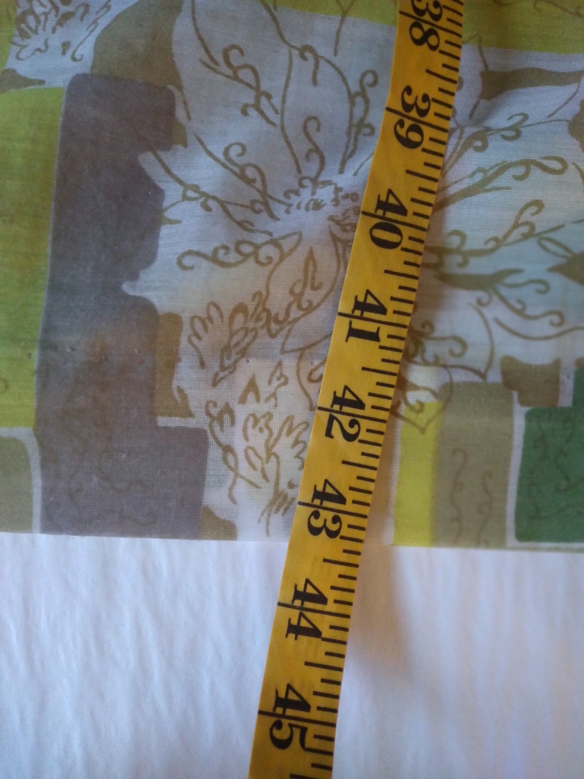 Vintage 50s Dress M Novelty Print Green Yellow Original Belt cotton chiffon 60s