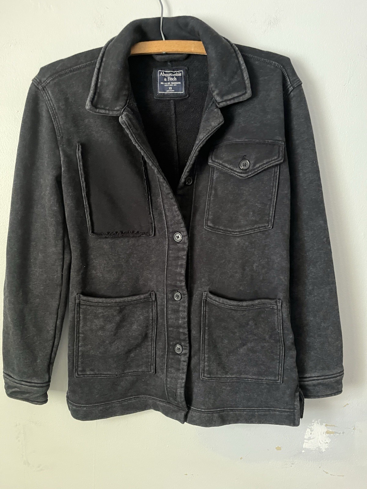 Abercrombie & Fitch Vintage Jacket Y2K Grunge Worn Faded Whimsygoth Goth 90s XS