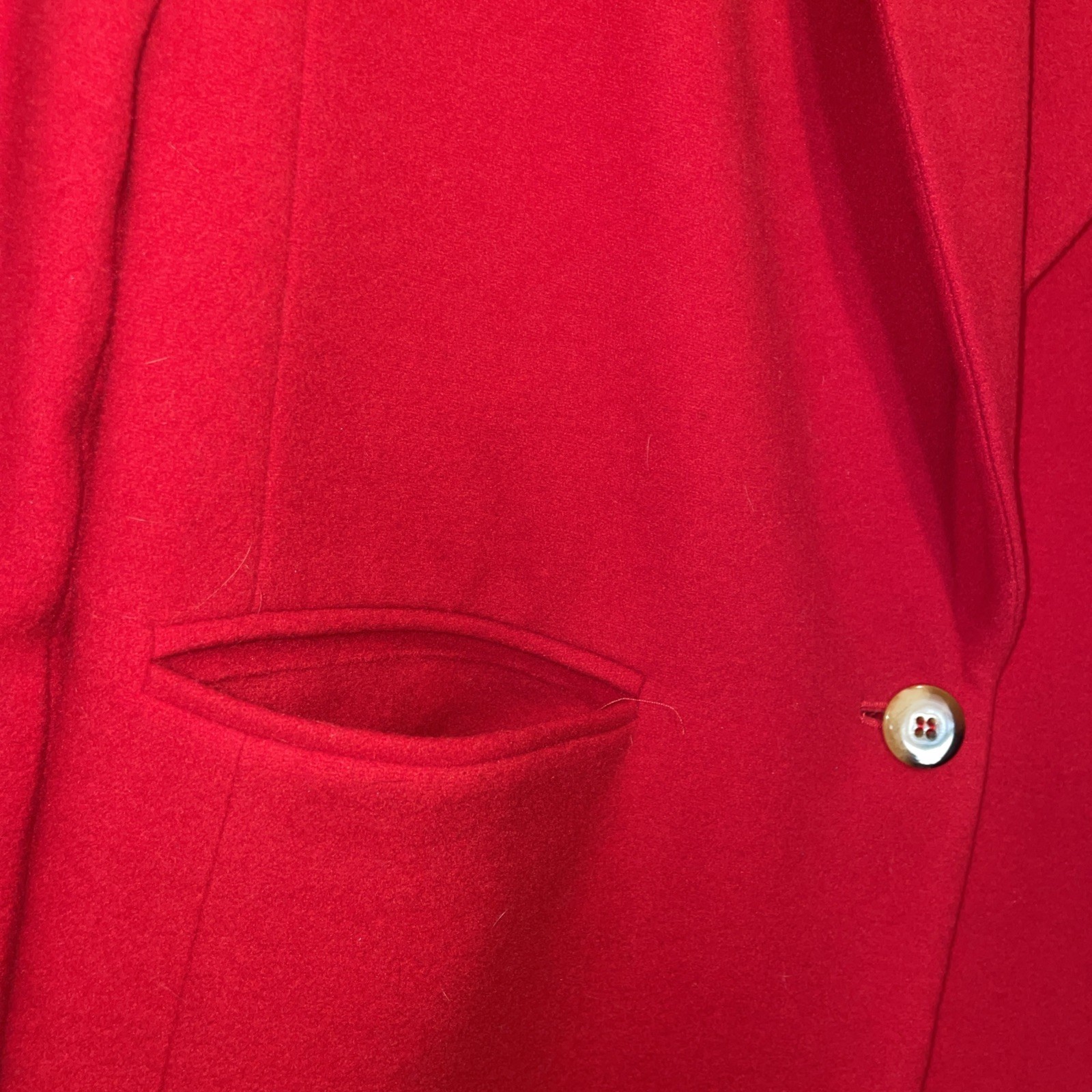 Harve Bernard By Bernard Holtzman Ladies 14 Wool Nylon Cashmere Blazer Red