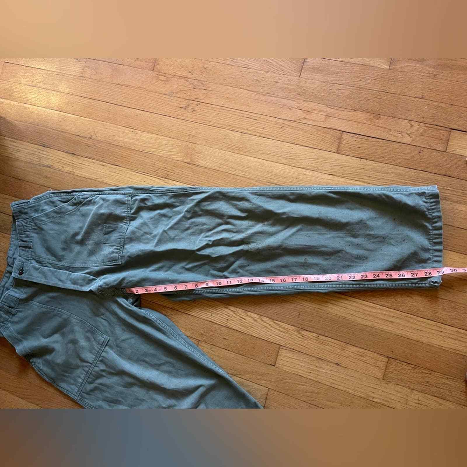 50s Vintage Korean Era Cotton Sateen Pants