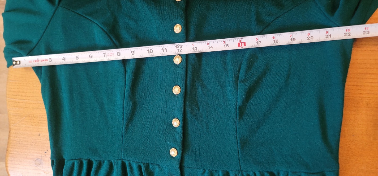 VTG 80s Ms Conduct California Teal Green Dress Boho USA 22W