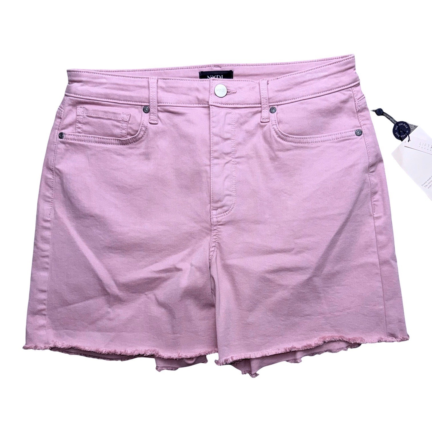 NYDJ Womens Size 6 Vintage Pink Fray Hem High Waist Shorts NWT