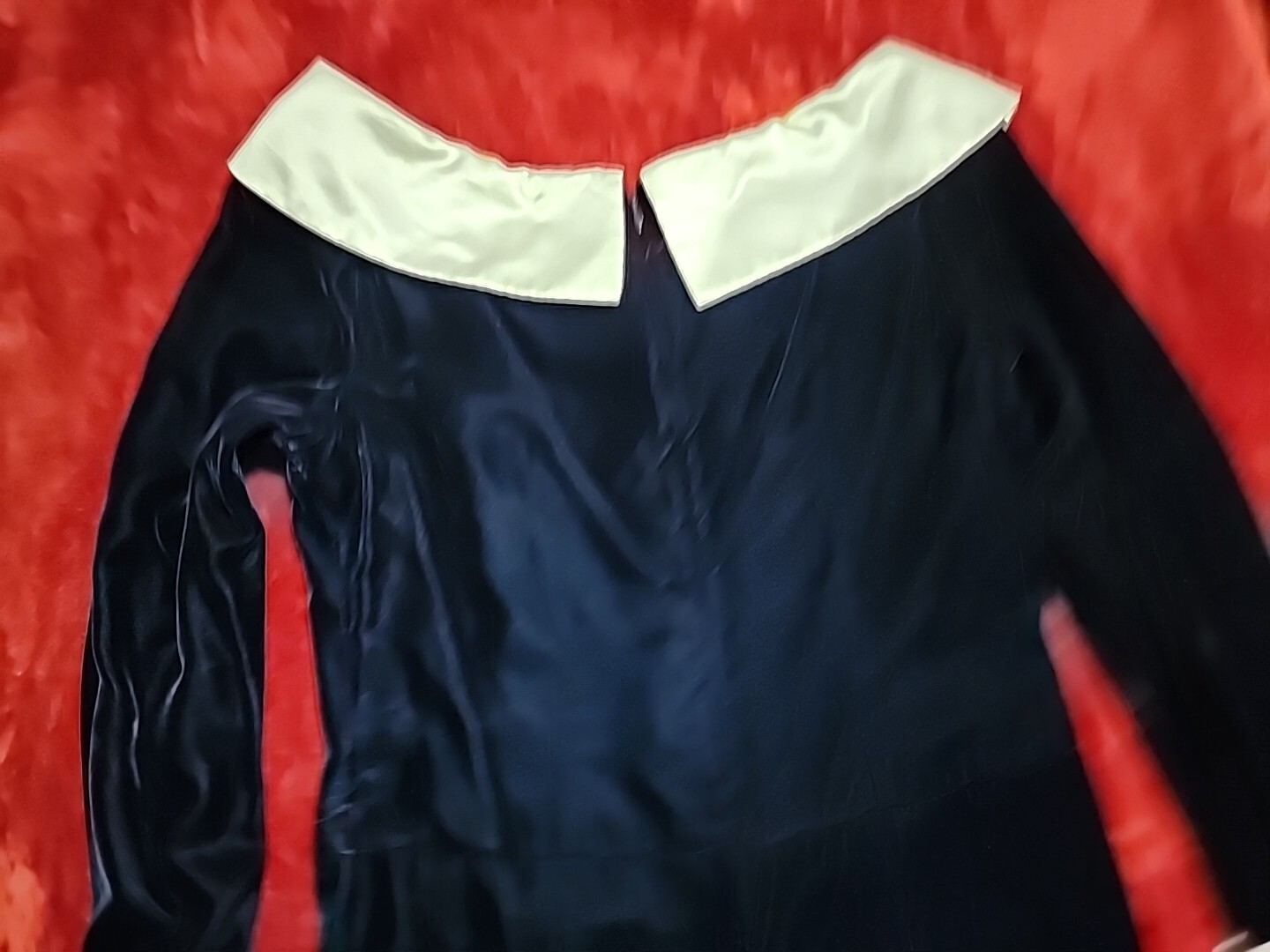 Vintage Black Velvet DONNA RICCO NEW YORK DRESS Size 14 Made In The USA