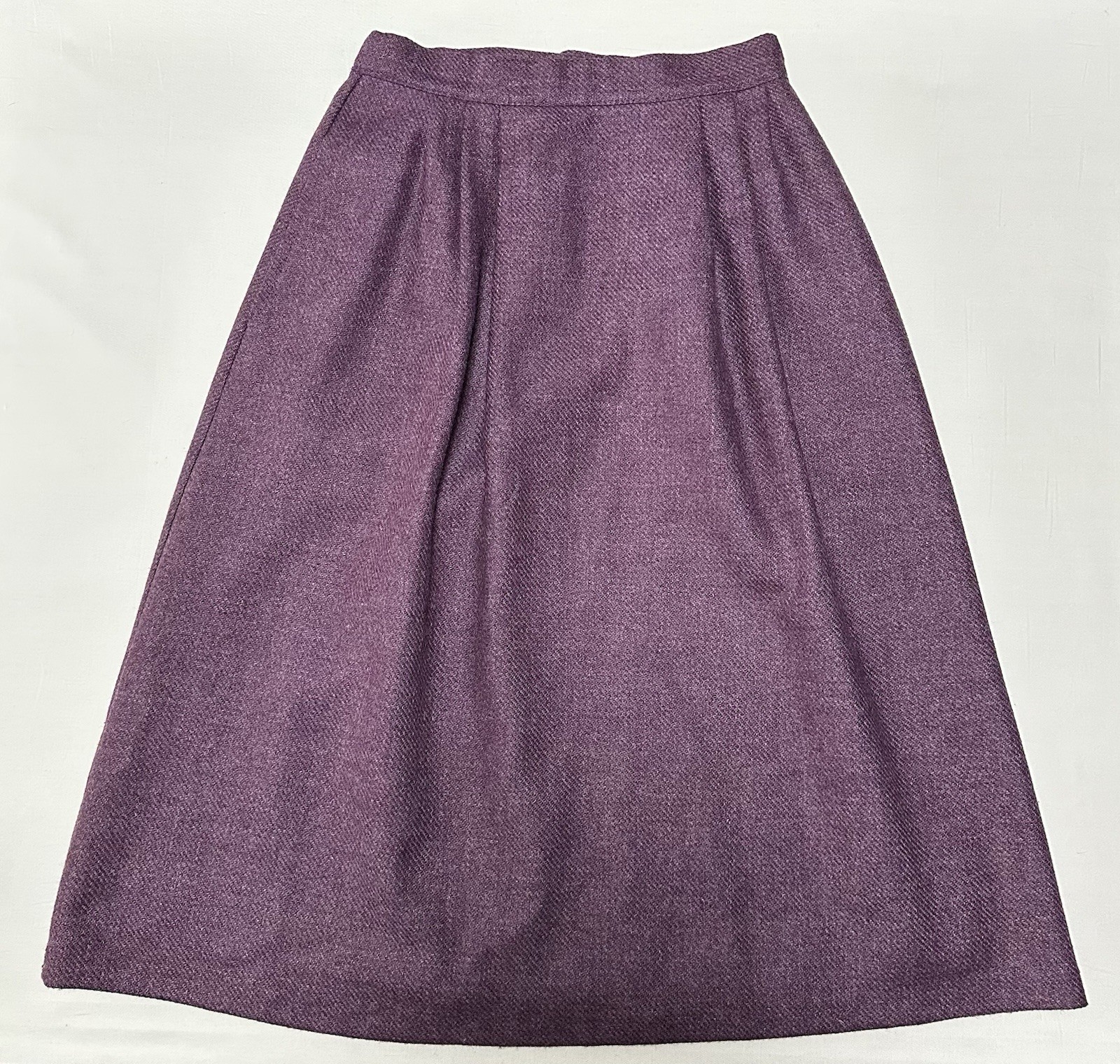 Vintage Russ Petites Purple Herringbone Wool Skirt