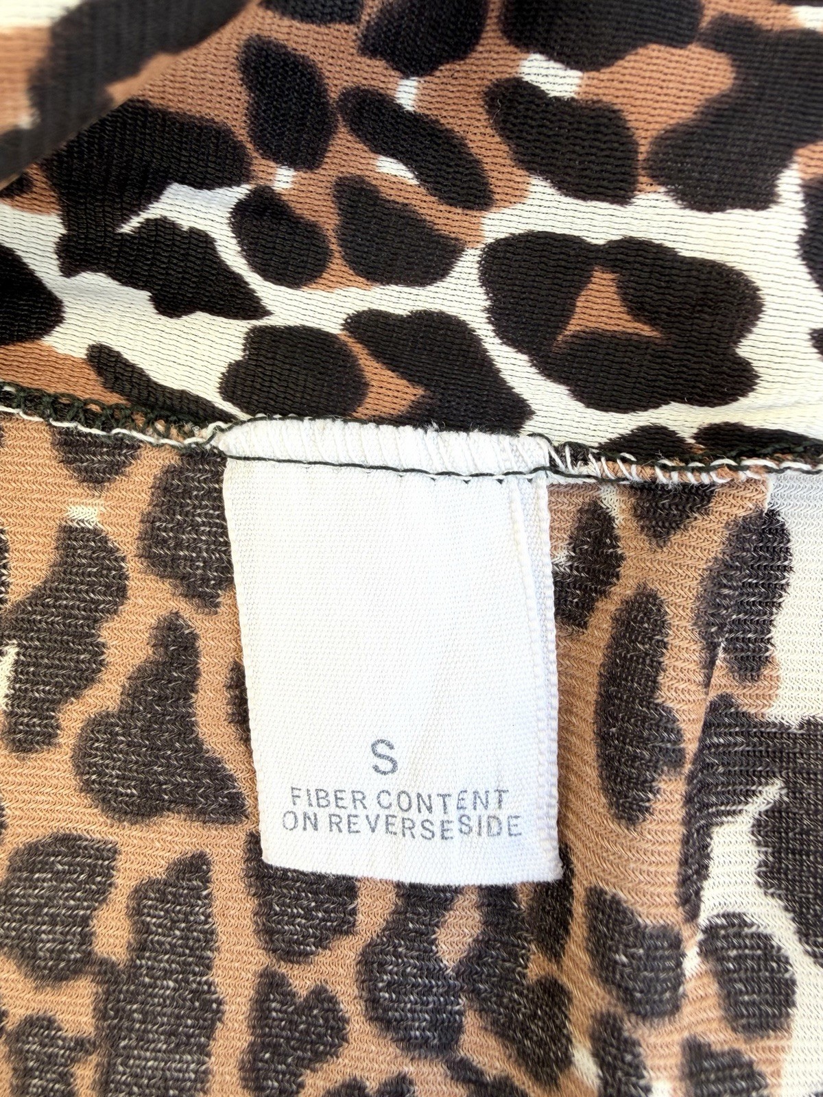 Vintage 60s Cheetah Midi Robe Leopard Funnel Collar A-line Zip Front Sz S/M
