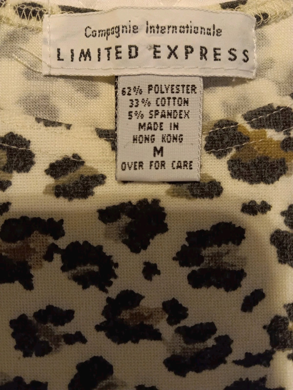 Vintage 80s Dress Bodycon Medium Cheetah Compagnie Internationale Limited…