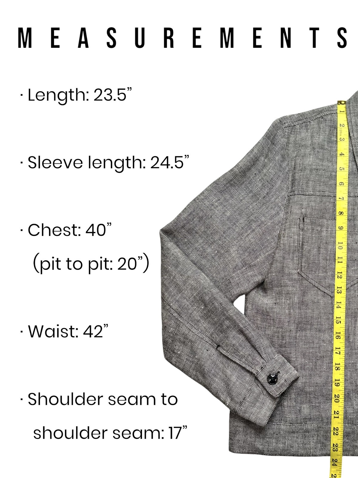 Vintage Pure Linen Jacket Women’s Sz 10 Gray Button Uniform by John Paul Richard