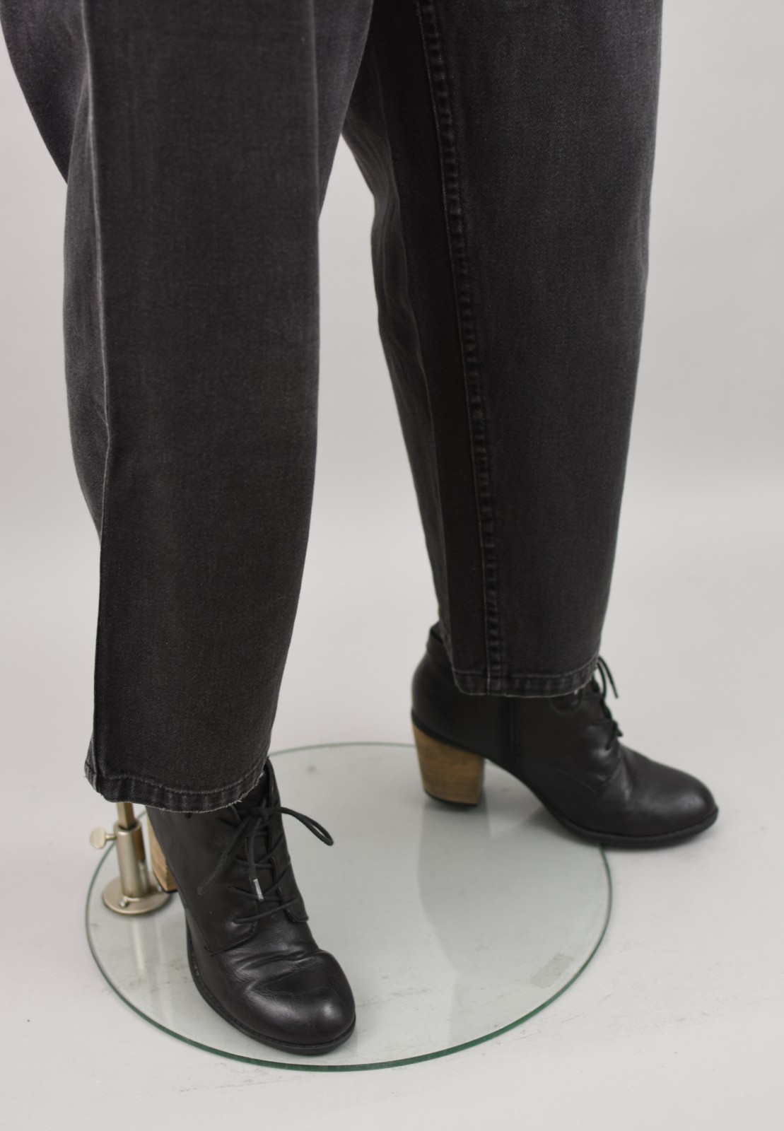 Vintage Lee Riveted Faded Black Back Buckle Jeans, Women’s 30×28
