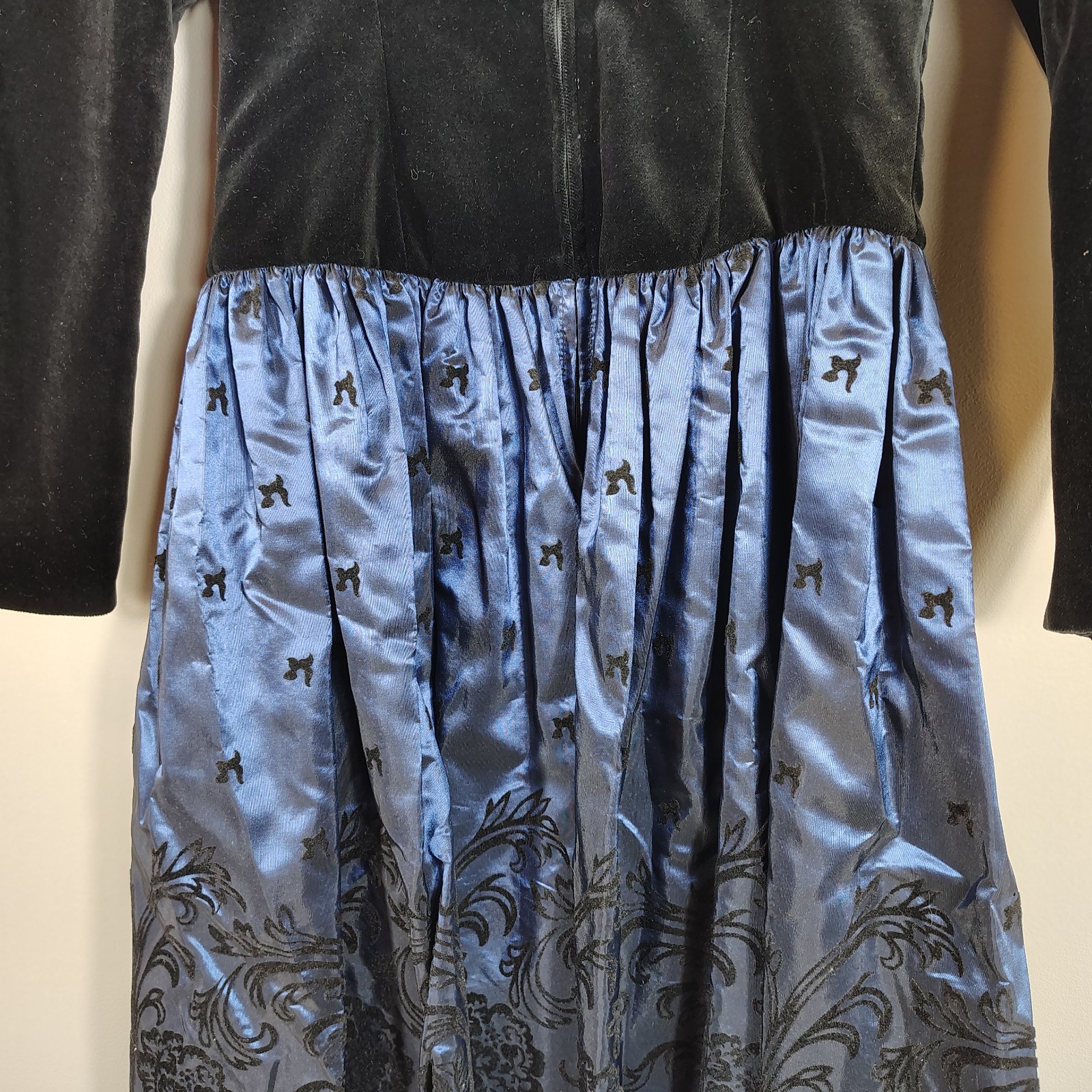 Laura Ashley Vtg Velvet Brocade Dress UK 12 US 10 Cocktail Holiday Party 90s