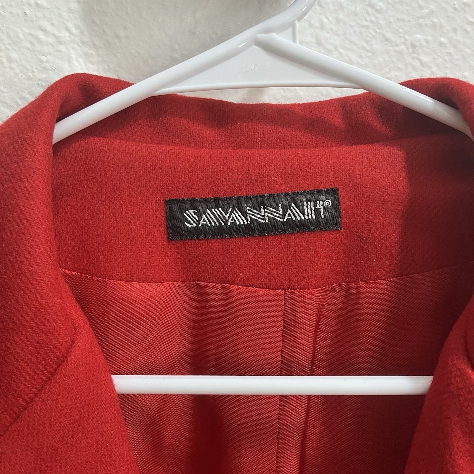 Vintage Savannah Holiday Red Wool Bomber Jacket Size 12 Christmas Grandma