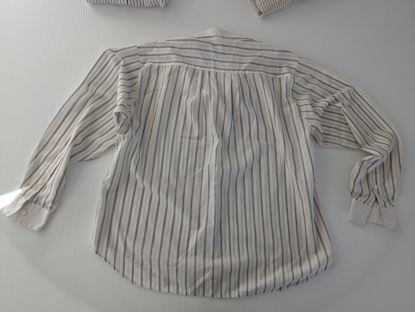 Lot 3 VTG Womens 8/LG Collared Button Blouses Yves St Clair Ralph Lauren Stripes