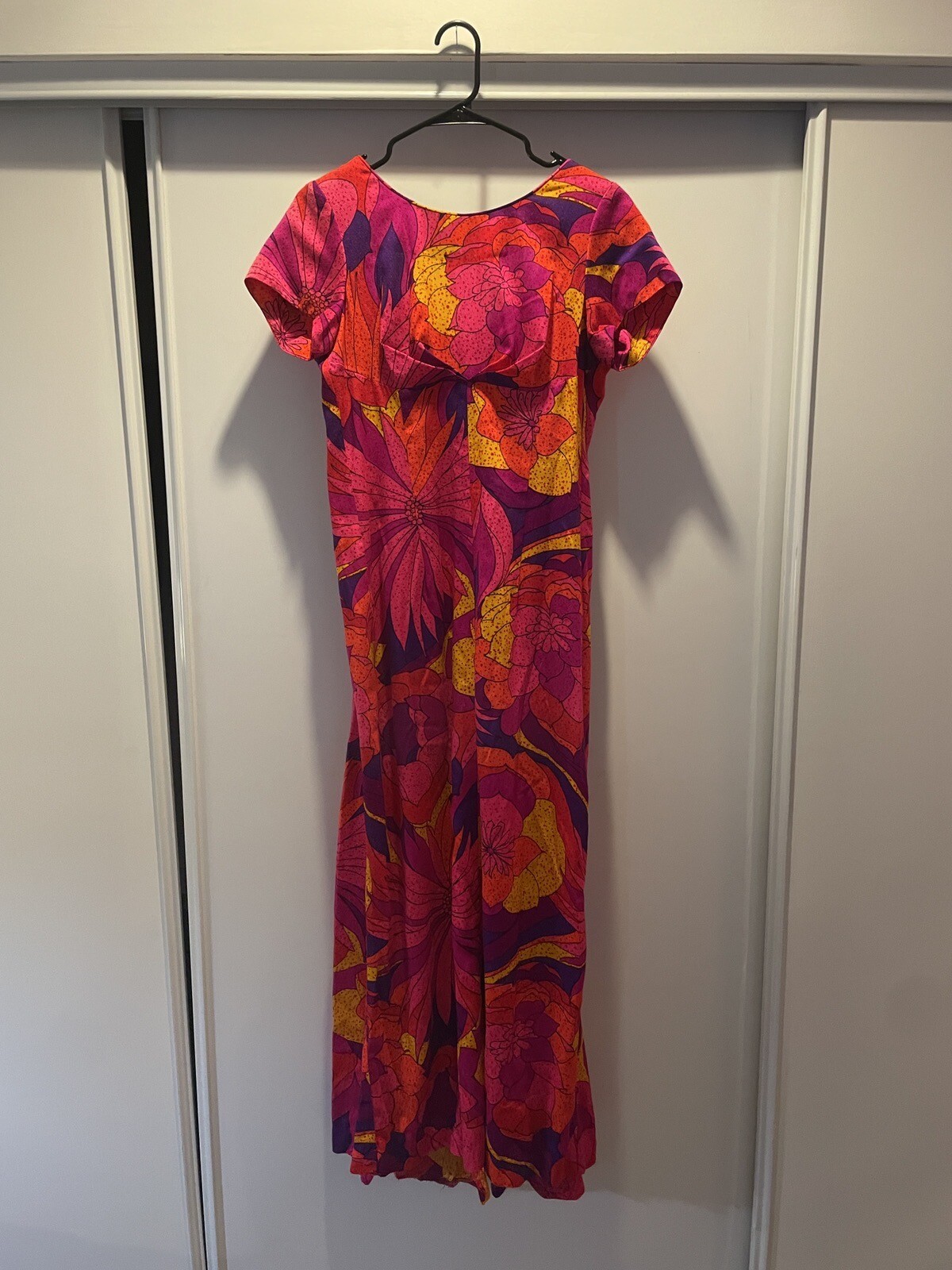 Sun Fashions Of Hawaii Honolulu Colorful 1970 1960 Dress Groovy Vintage Medium