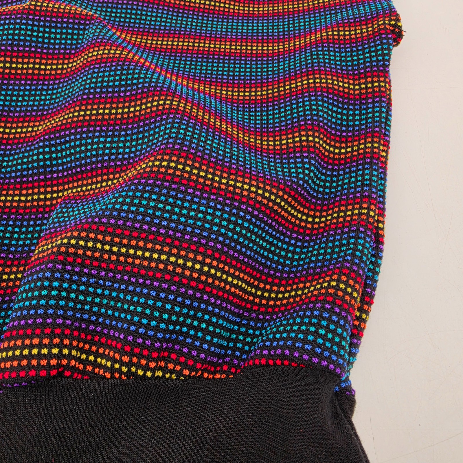 Vintage RAIN BEAU Aerobic One-Piece Leotard Size Small Black Rainbow Jazzercise
