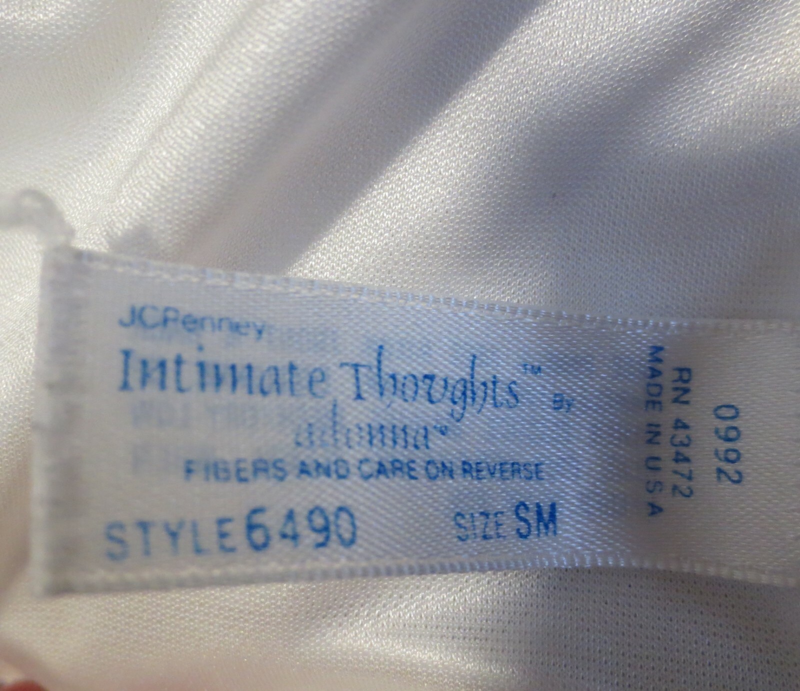 INTIMATE THOUGHTS WHITE embossed LACY LINGERIE camisole slip top size S