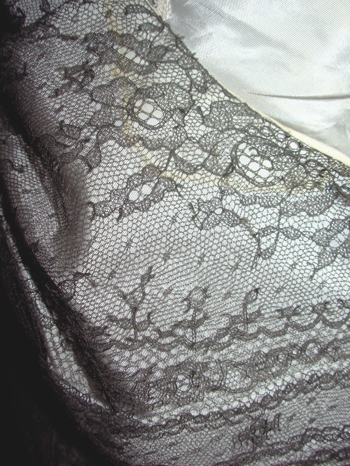 Vtg 50s 60s MOLSTAD & CO Dress 42 M Foral LACE Beaded JEWEL WIGGLE COCKTAIL Rare