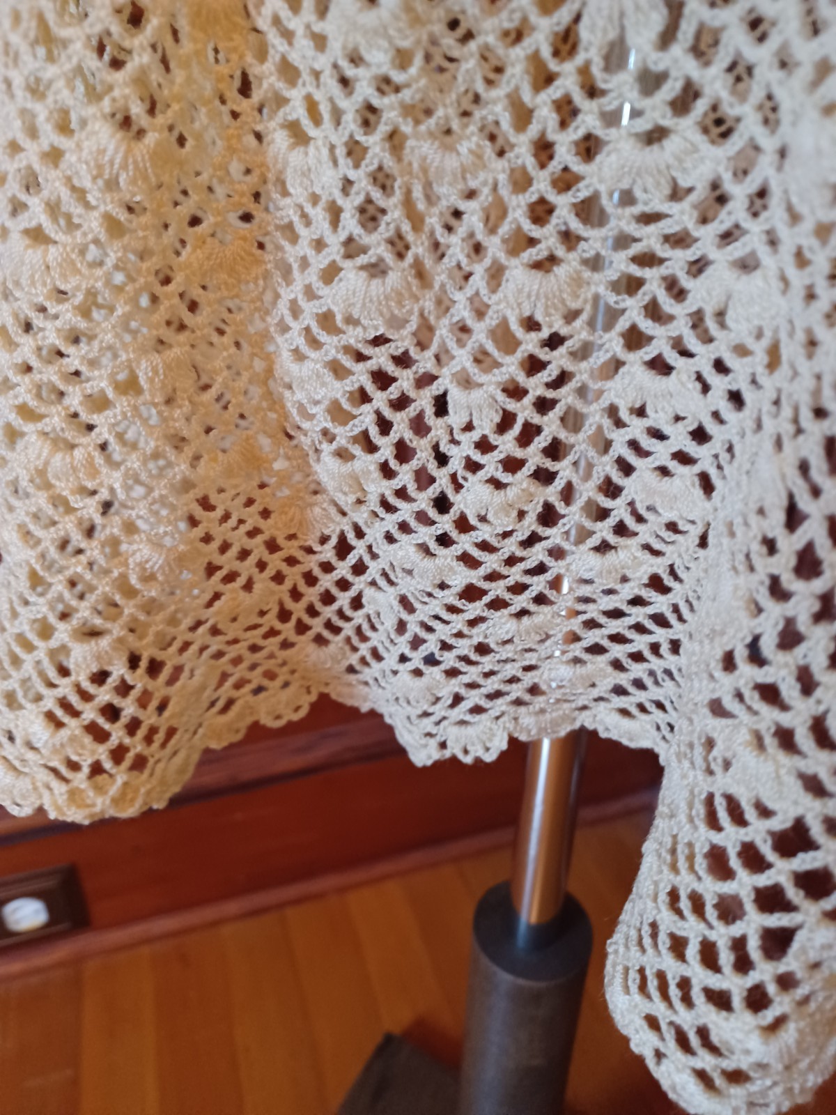 Vintage 1970s Boho/ Hippie/ Beach Wedding Ivory 2-piece Handmade Crochet Dress