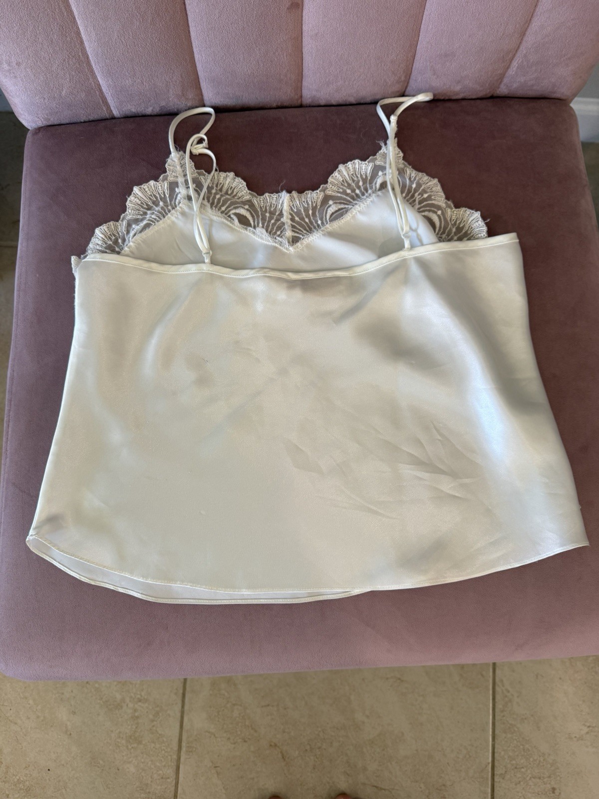 Vintage Victoria’s Secret Gold Label White Lace Camisole Tank Top Size M