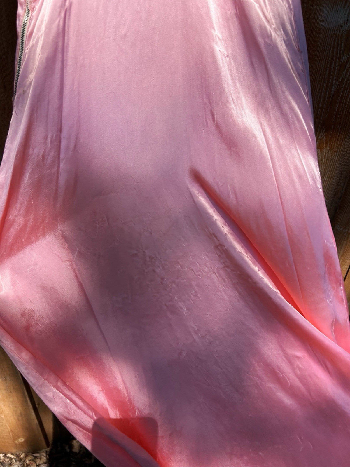 Vintage 1940s Bias Cut Nightgown Pink Satin (Silk/Rayon?) – Please Read