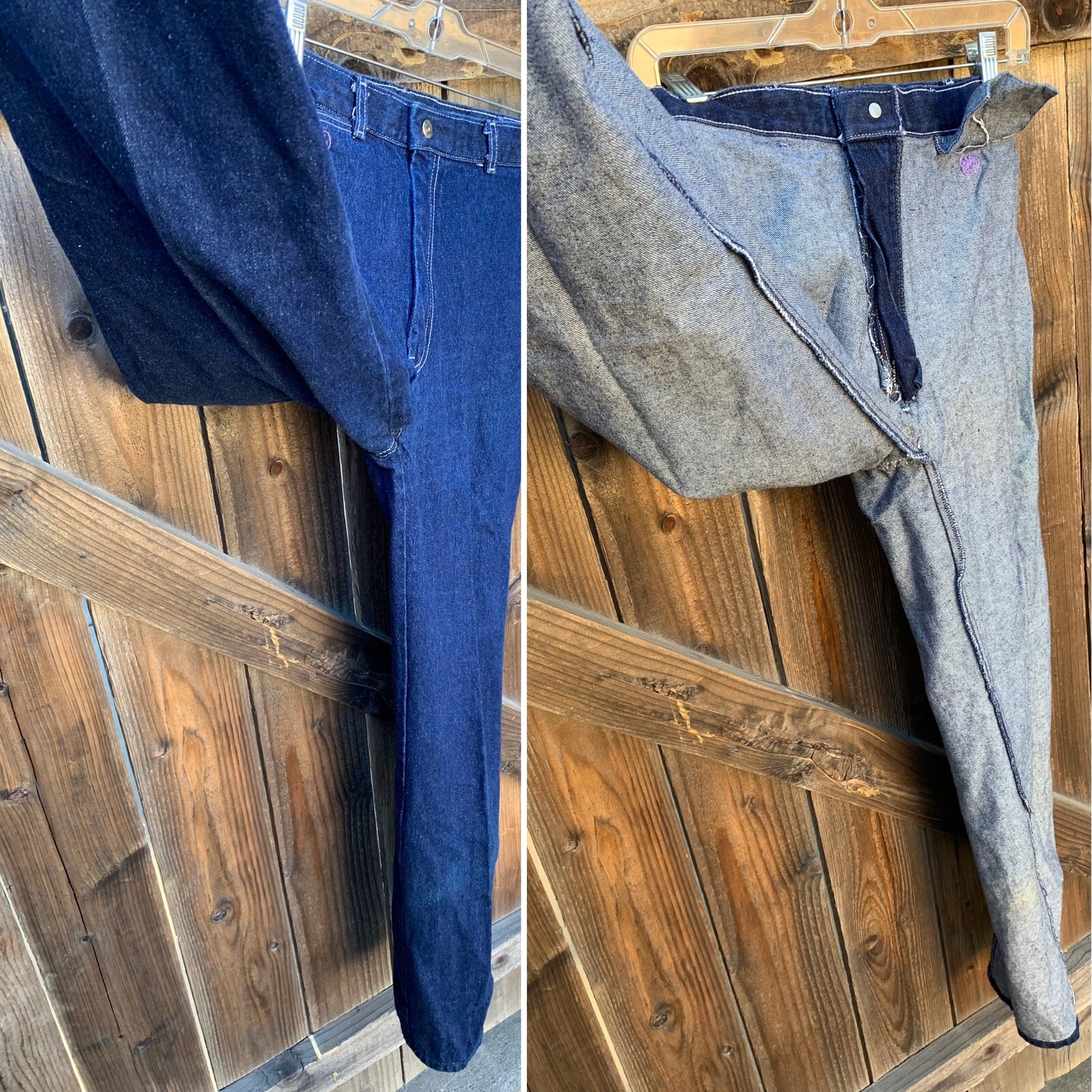 Lord Isaacs High Waist Jeans Talon Zip Embroidered Western Pockets 70s 80s Vtg