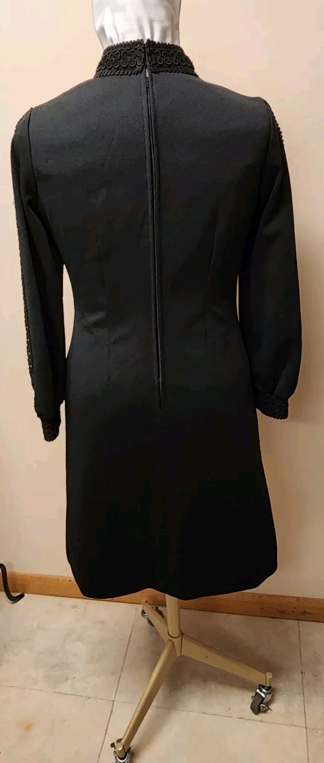 70’s Toni Todd Blk Knit Dress * Vintage Designer Lines* szM*Measurements Given
