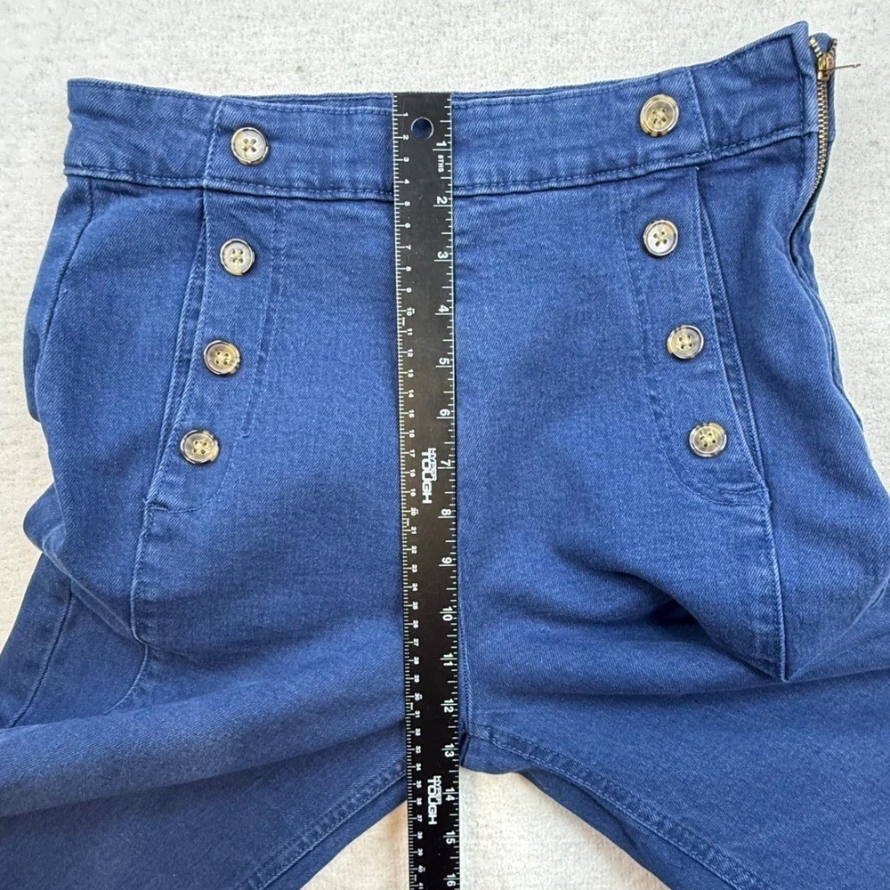 Jeans High-Rise Wide Leg Sailor Core 6 Tall Side Zip nautical retro 70s style