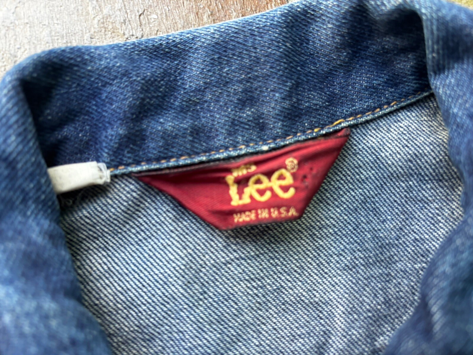 70s Ms LEE Rider Trucker Jacket.zig Zag Stitch.dark Wash.Small.