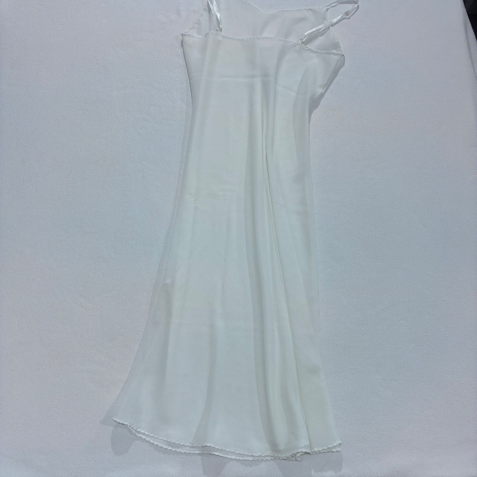 Vintage Slip Night Gown Made in USA White Coquette Angelic Minimalist Size 38