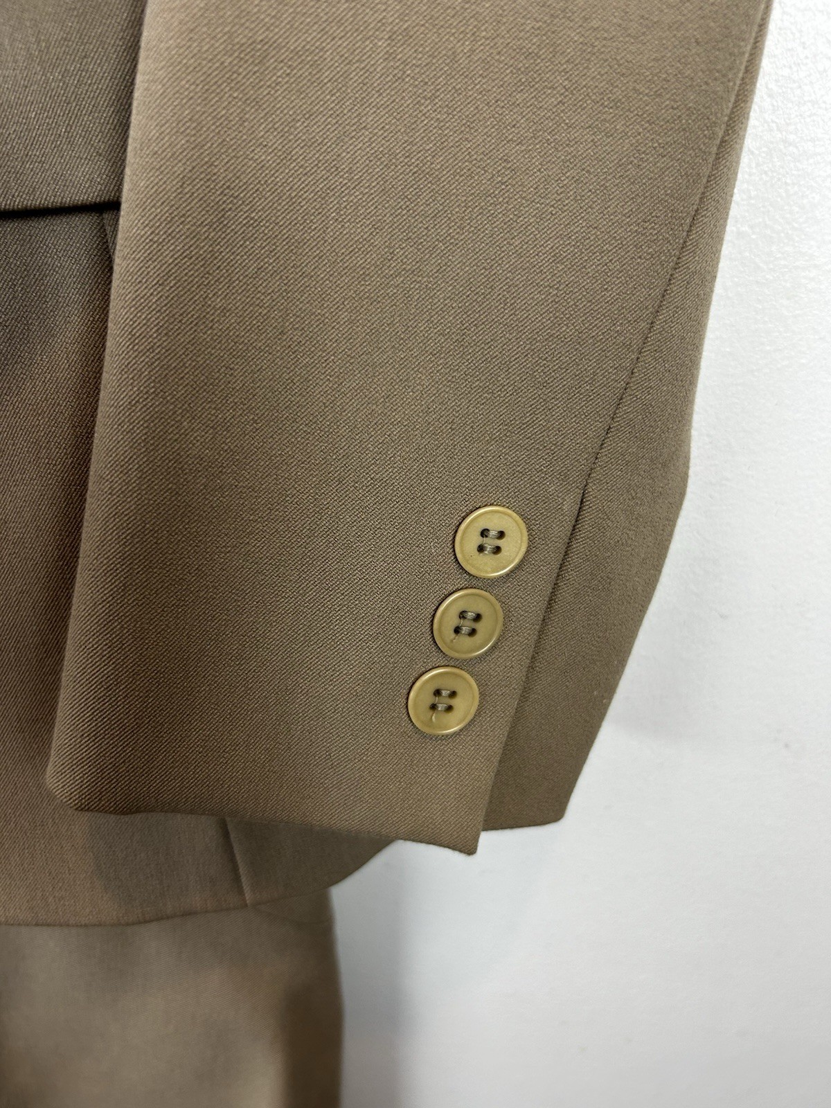 Vintage Skirt Suit Set Women 2 Mini Beige Blazer Stretch Capsule Minimalist