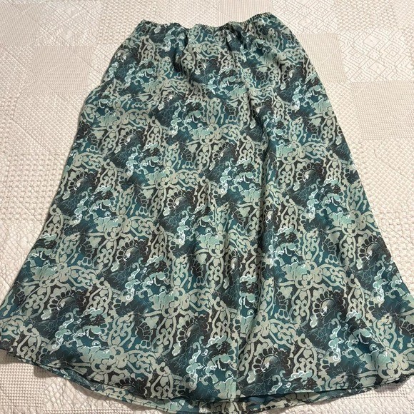 Vintage Cato Boho green abstract purring skirt