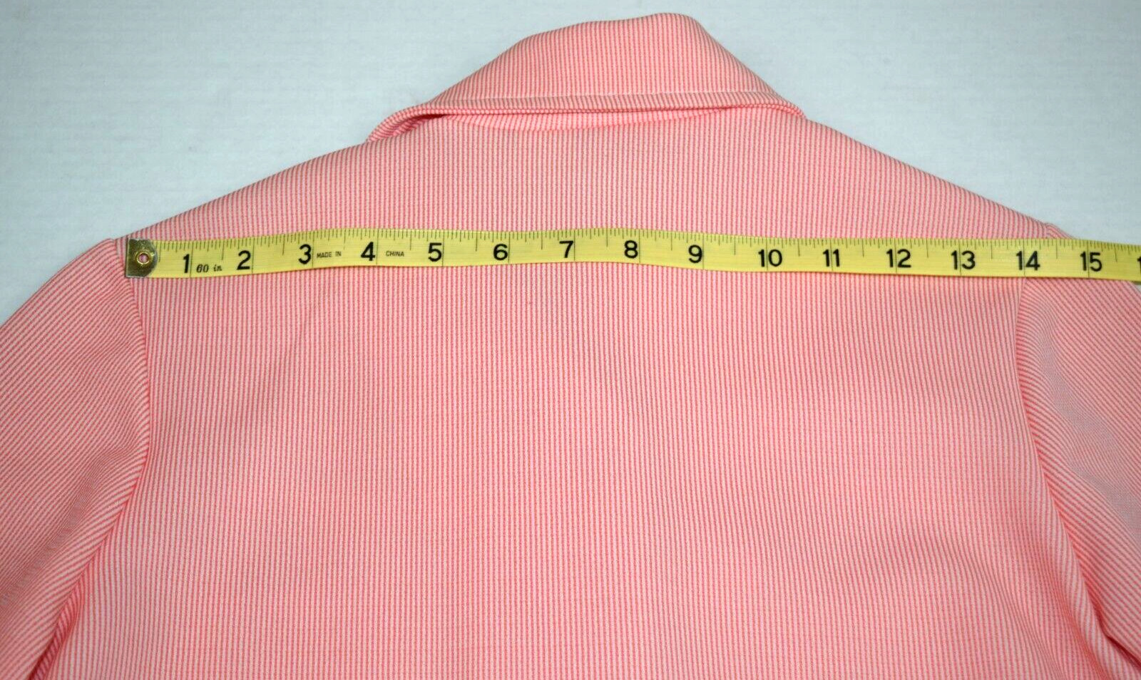 Vintage Top Pants Set Ecco Bay Size S/M 70s Red White Candy Stripe Poly Made USA