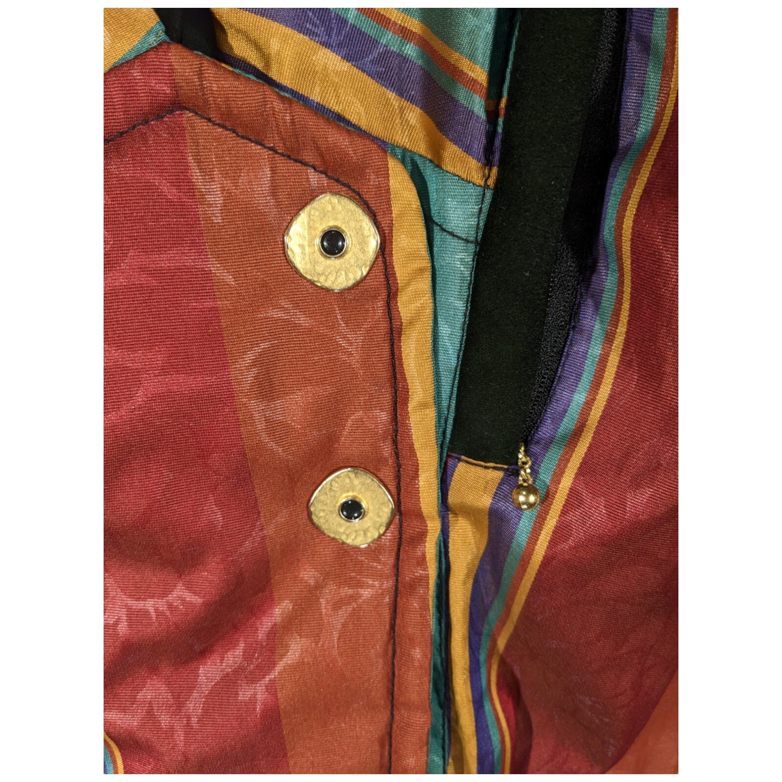 Obermeyer Color Block Ski Jacket Womens 10 Puffer Coat Colorful Striped Floral