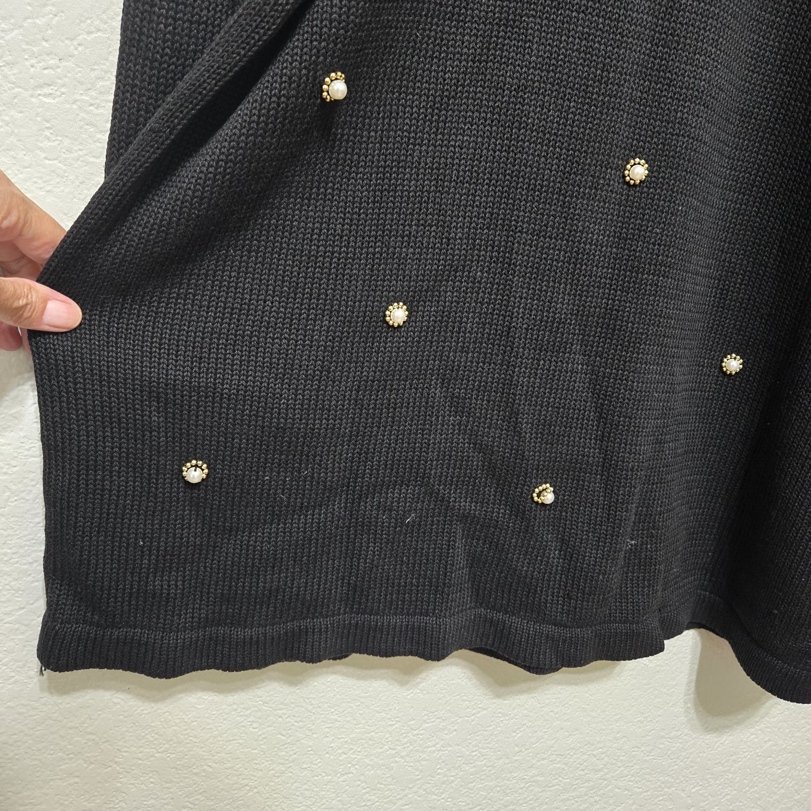 Vintage V J Woman Beaded Sweater Size 1X