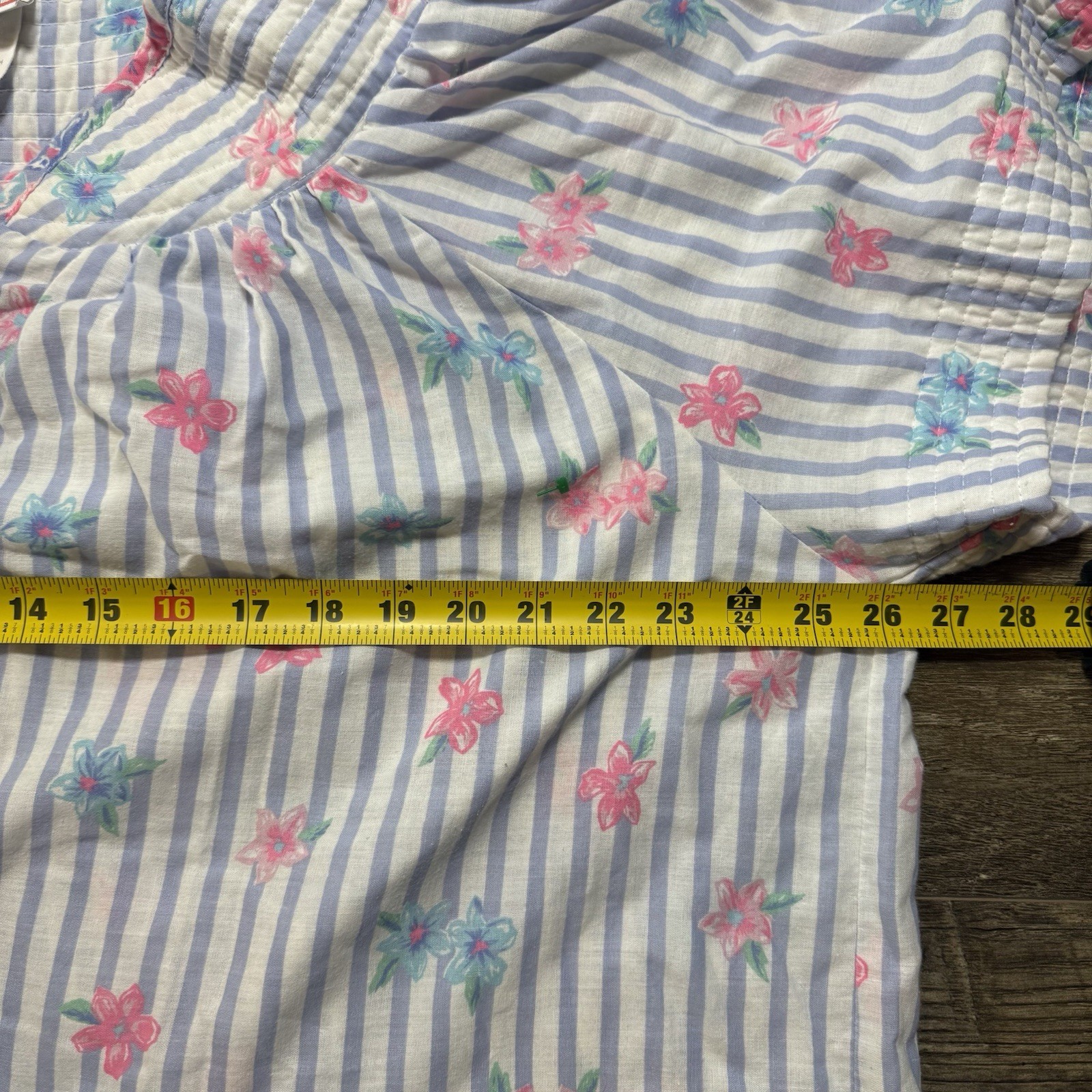 VTG Simply Basic Nightgown Sleepwear Floral Pearl Snap Short Sleeve 3x Plus