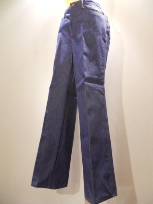 Nos 60s 70s Sears JTF Blue Jeans Pants High Waist Rockabilly Boho Mod Vintage 14