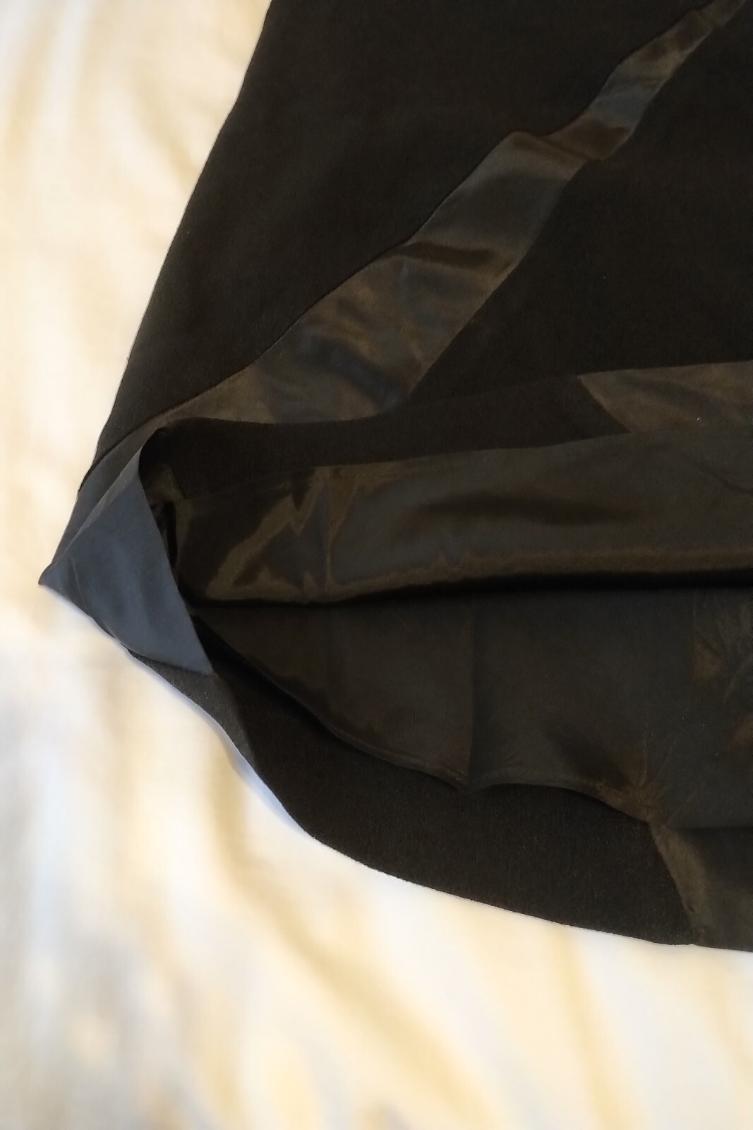 VINTAGE 1990S MOSCHINO COUTURE BLACK MINI SKIRT SILK PANELS ITALIAN 38 US 4
