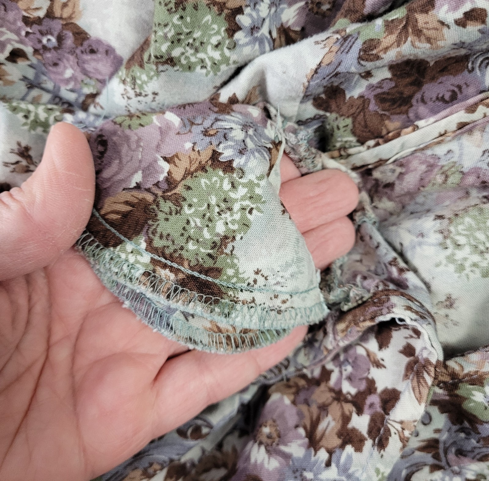 Vintage All That Jazz Muted Grey/Purple/Blue Floral Fit & Flare Dress Size XS?