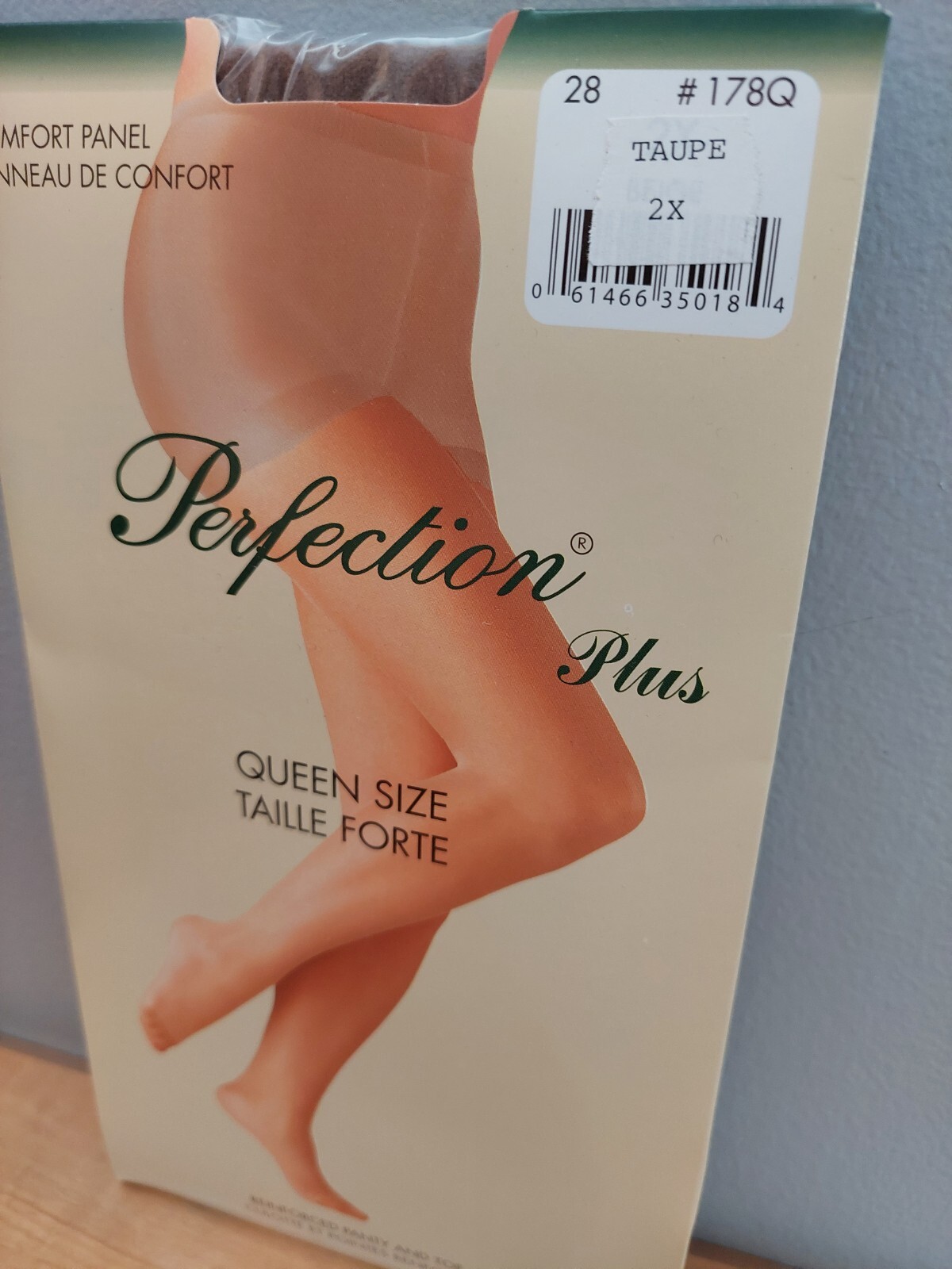 Vintage Pantyhose❤️ Perfection Plus (Penningtons) Color Taupe Queen Size 2X